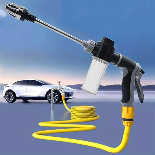High-Pressure Car Wash Water Gun, Durable Plastic, Garden Hose Nozzle, Multi-Functional Watering Tool